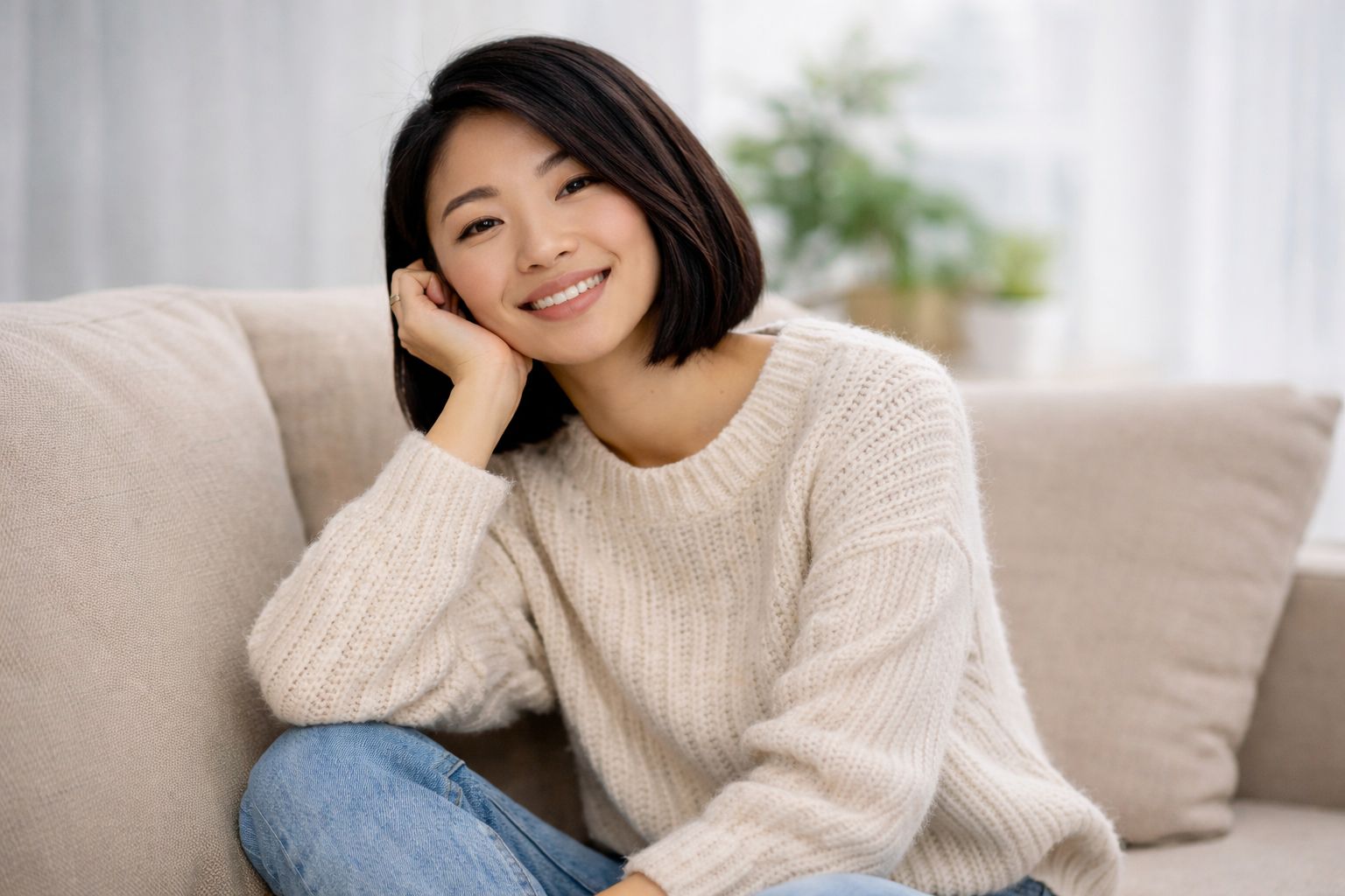 Lucrecia en un entorno casual